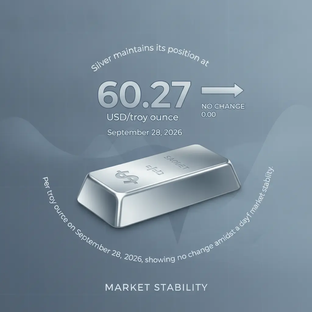 Silver Price Holds Firm at $60.27 on September 28, 2026