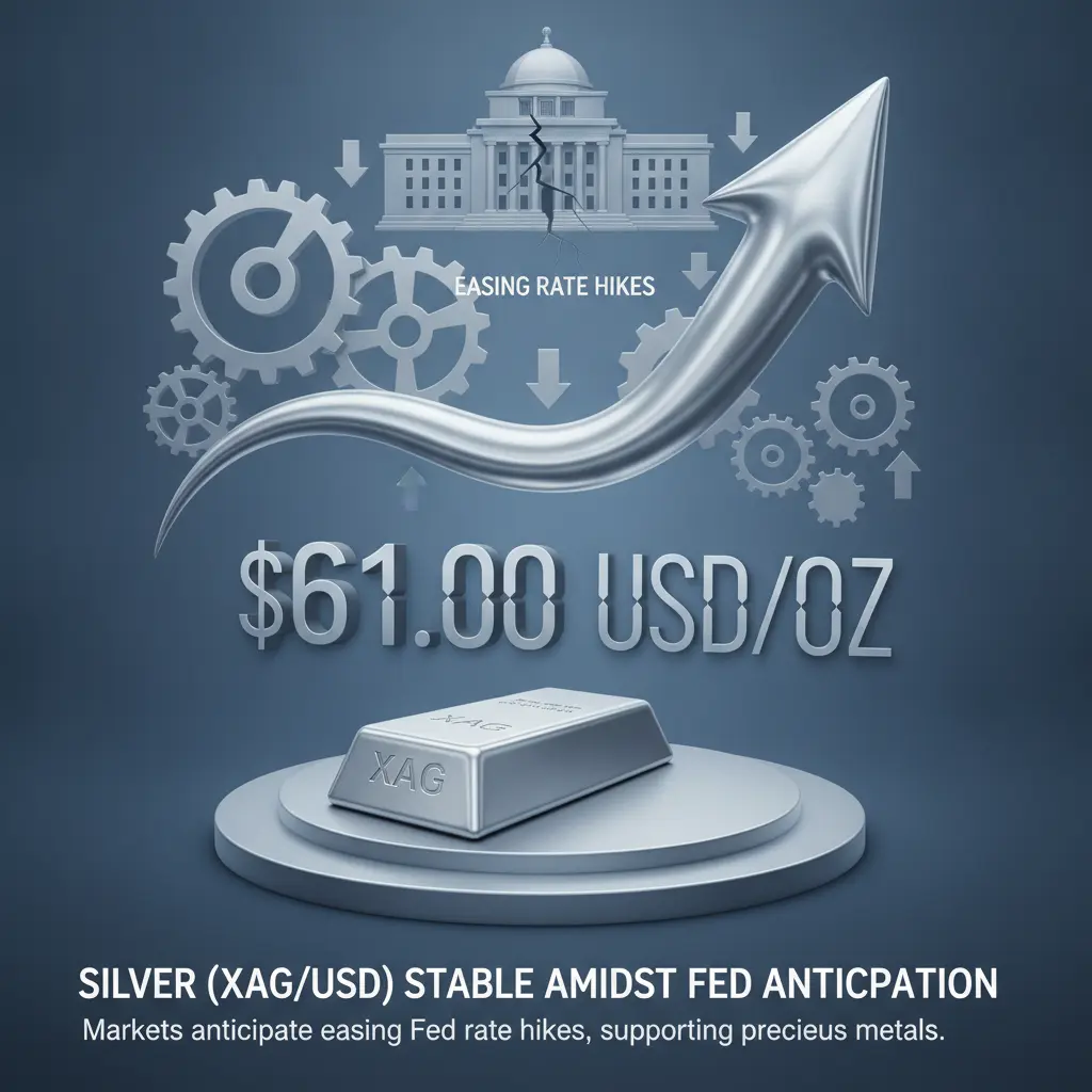 Silver Price Holds Above $61 Amid Easing Fed Hike Expectations