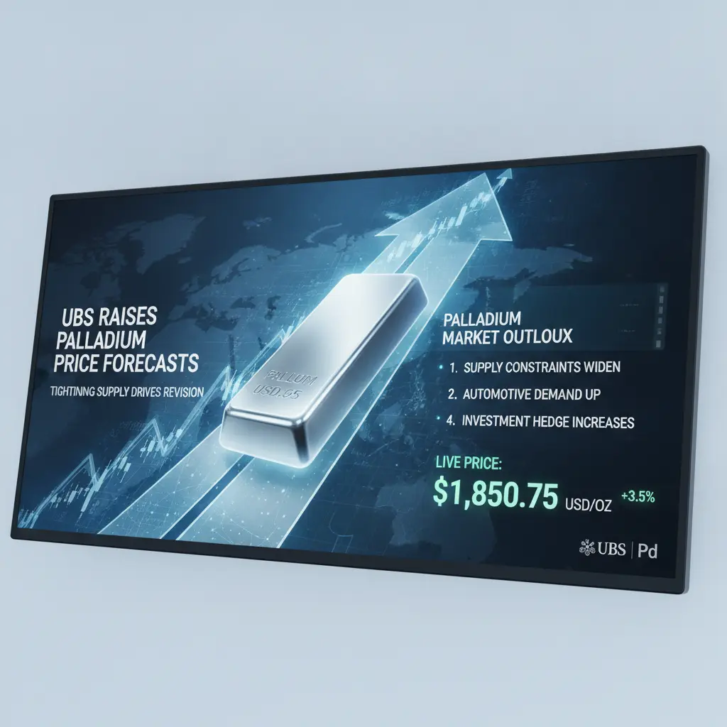Palladium Price Forecasts Raised by UBS Amid Supply Constraints